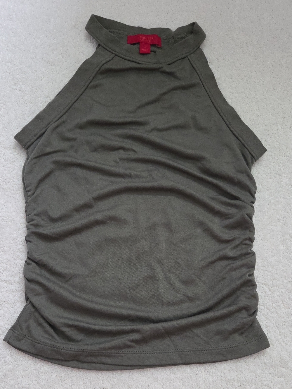 Jennifer Lopez Olive Green Tank Top